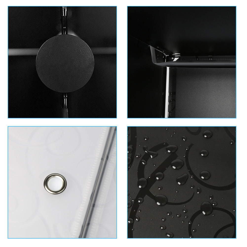 Bedroom PP Storage Wardrobe, 12 /20Cubes, with White Door Panel Twill Printed