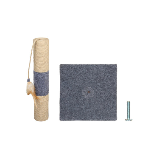 Mini Cat Scratching Tree, Has Cat Toy with Feathers