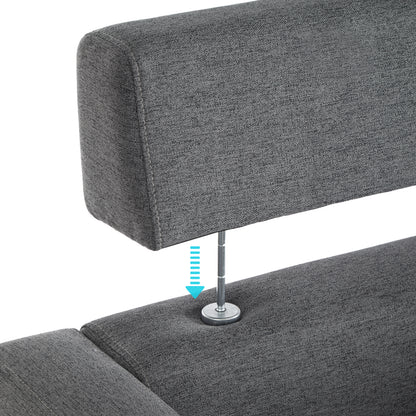 Modern Armchair, Dark Grey Color, Solid Wood Frame Inside