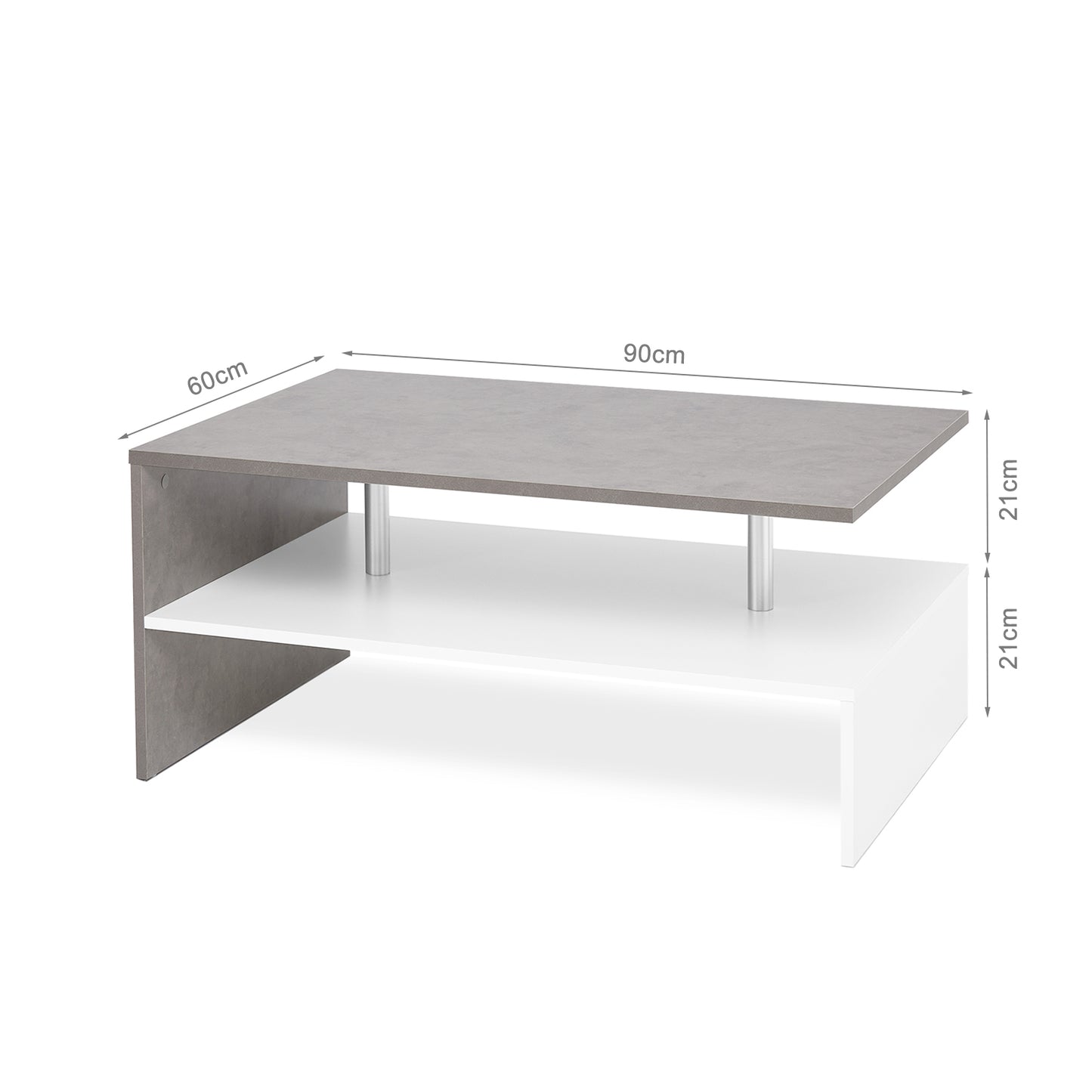 Coffee Table Sofa Side Table End Side Table with Shelf