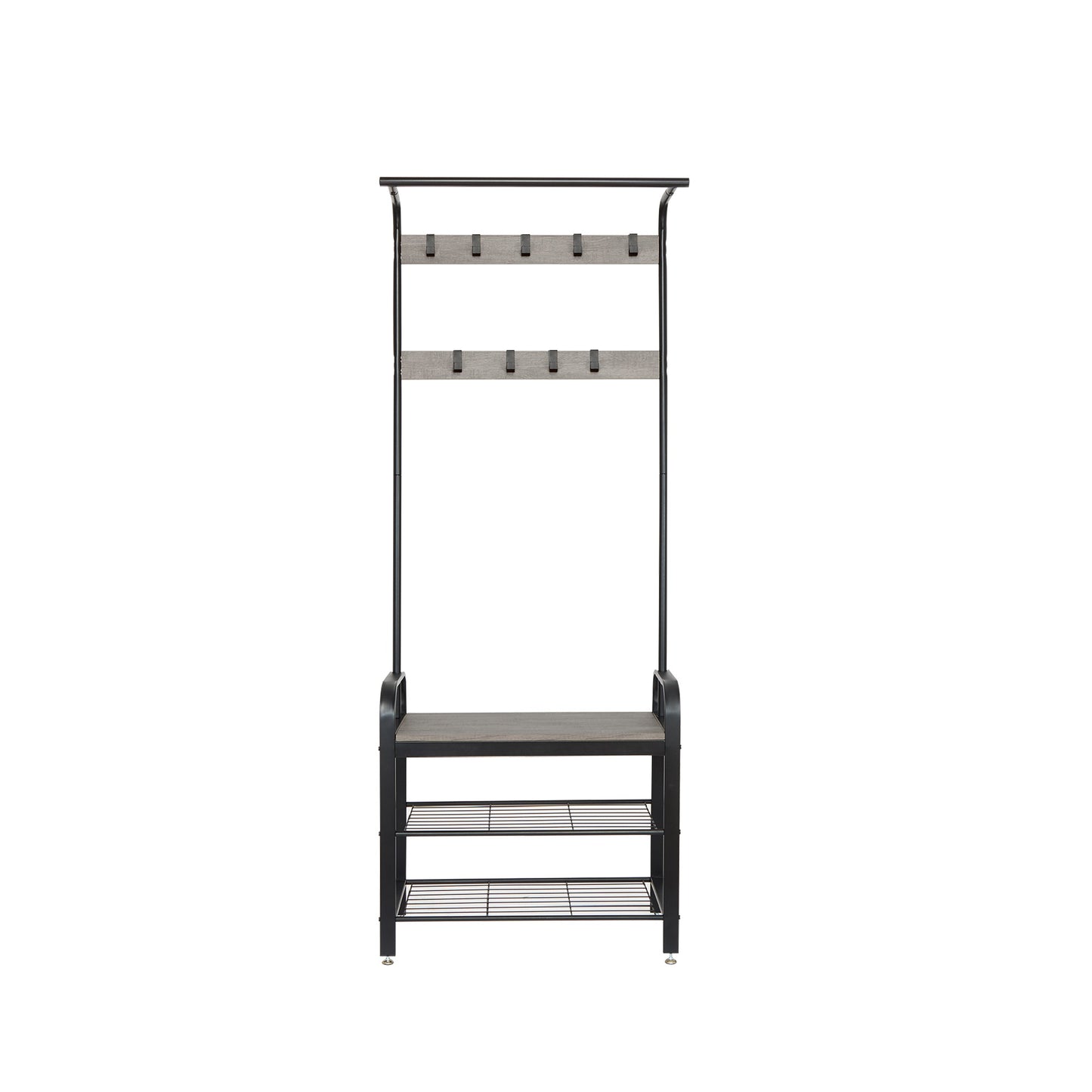 Coat Rack, with Shoe Storage Bench and Anti-tip Straps