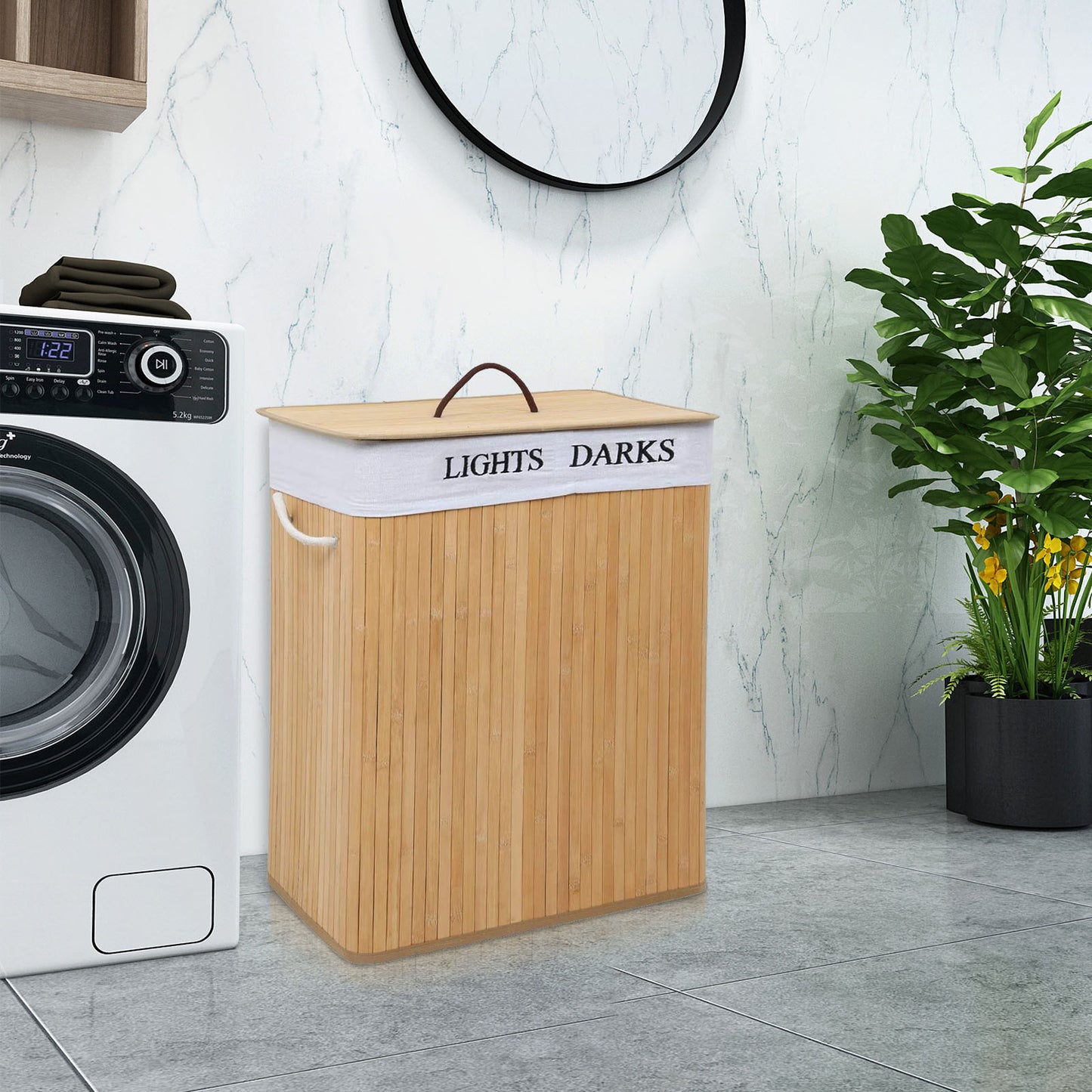 Laundry Basket, Bamboo Material