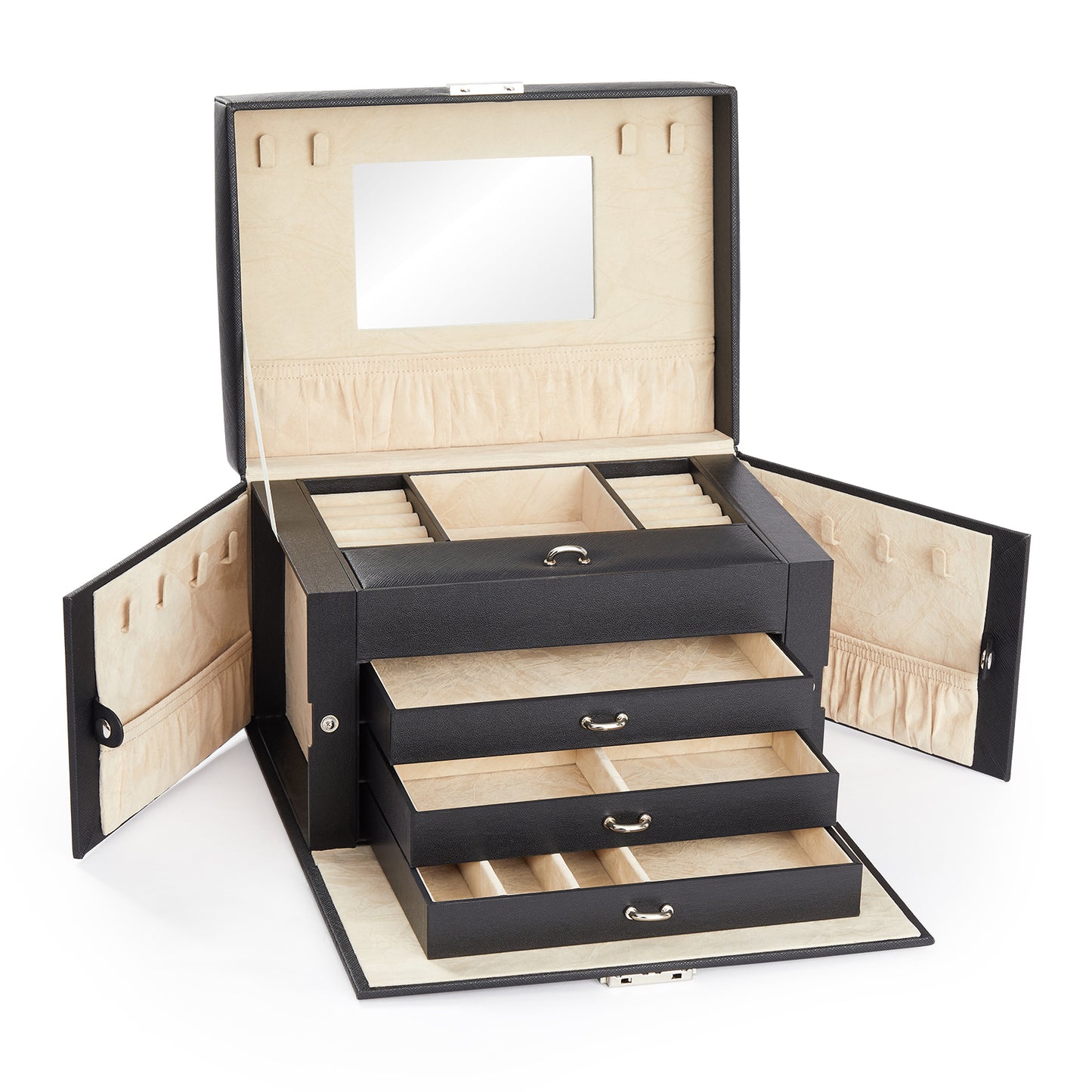 Jewellery Box, Pink/Black/Grey Color, Classic Design