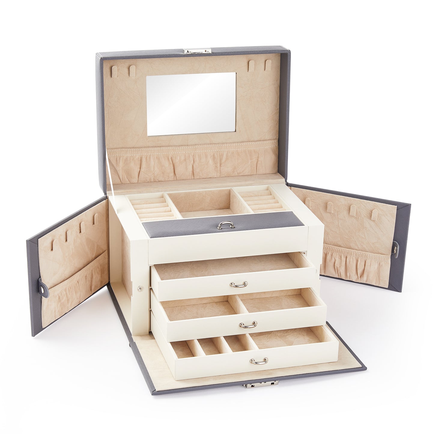 Jewellery Box, Pink/Black/Grey Color, Classic Design