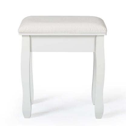 Dressing Table Stool, Pure White Color