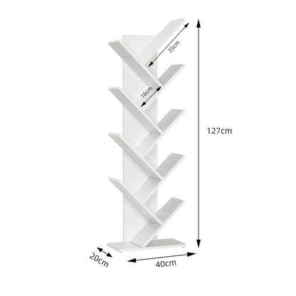 Modern Bookcase, Tree-shape Design, 9 Tier Tree