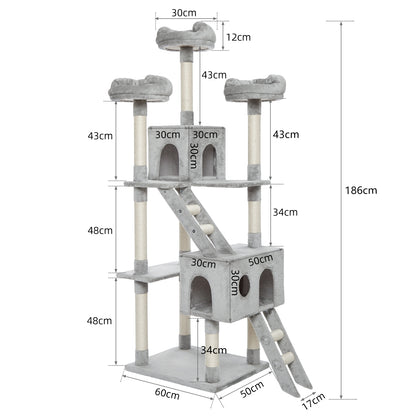 Cat Scratching Tree, Large Size, with Ladders and Looking Platforms