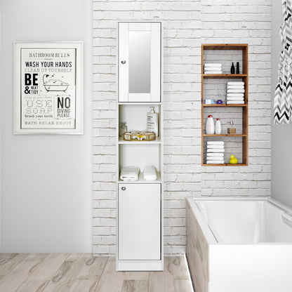 Bathroom Cabinet, Tall and Slim, Providing a Mirror