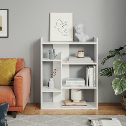 Bookshelf, Bookcase with 4-Tier Display Shelves Modern Wooden