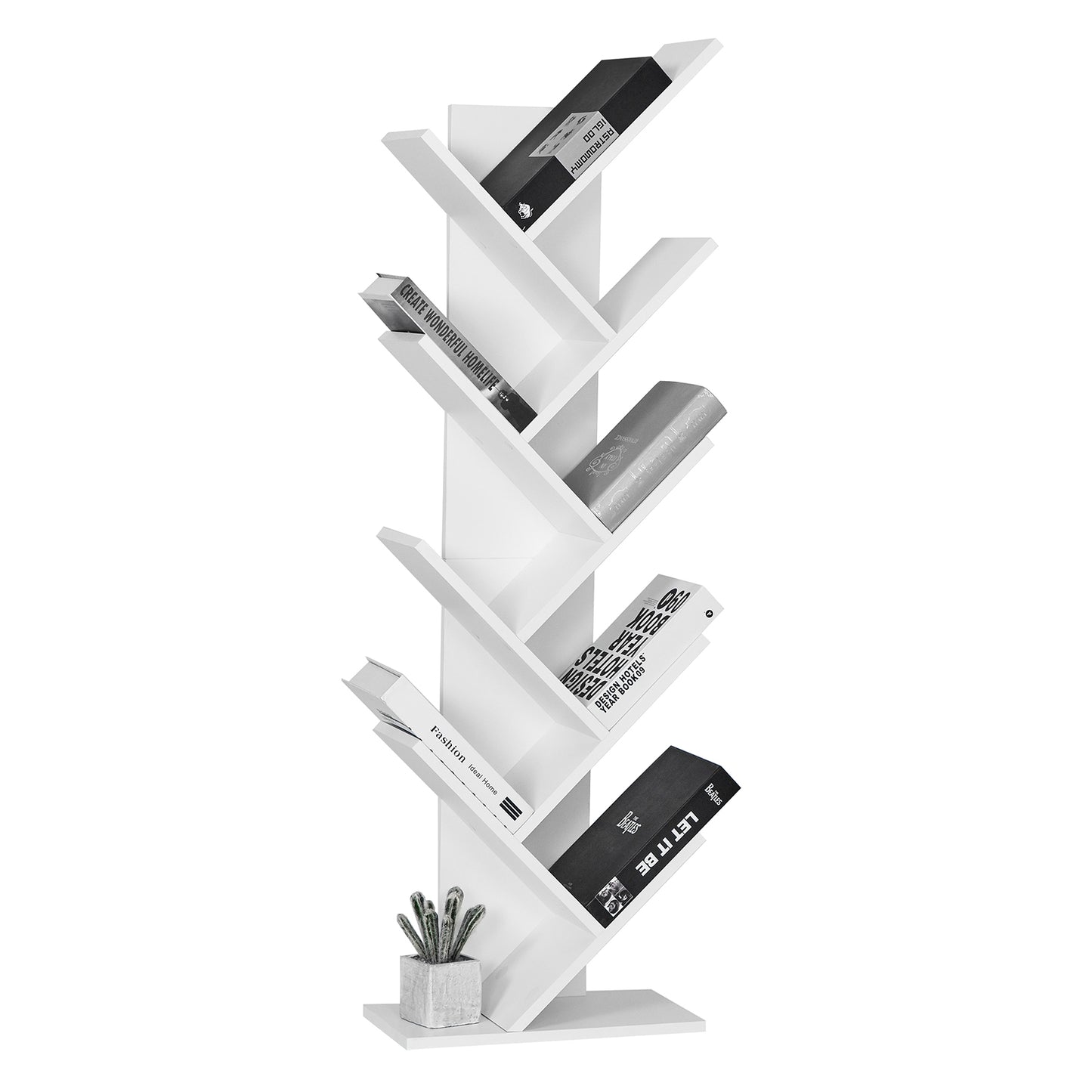 Modern Bookcase, Tree-shape Design, 9 Tier Tree