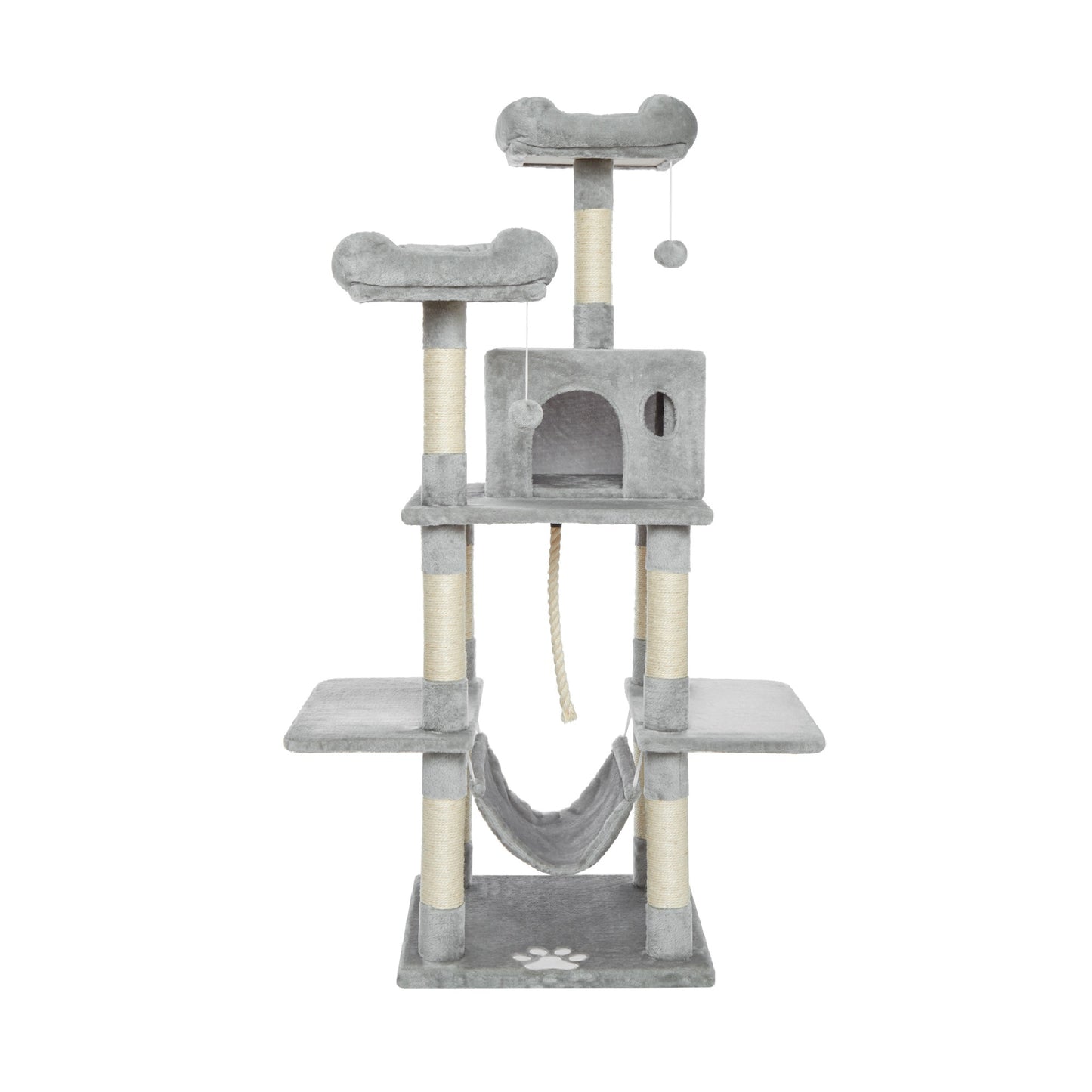 Cat Scratching Tree, Middle Size, with Looking Platforms and Hammock