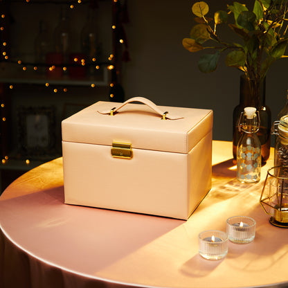 Jewellery Box, Pink/Black/Grey Color, Classic Design