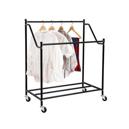 Laundry Bin in Black Color, Metal Pipe, 3 Laundry Sorters