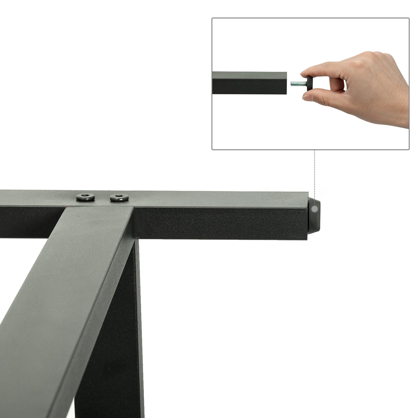 Retro Industrial Computer Table for Home Office, Basic Type