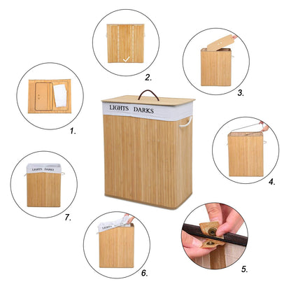 Laundry Basket, Bamboo Material