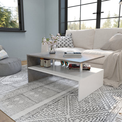 Coffee Table Sofa Side Table End Side Table with Shelf