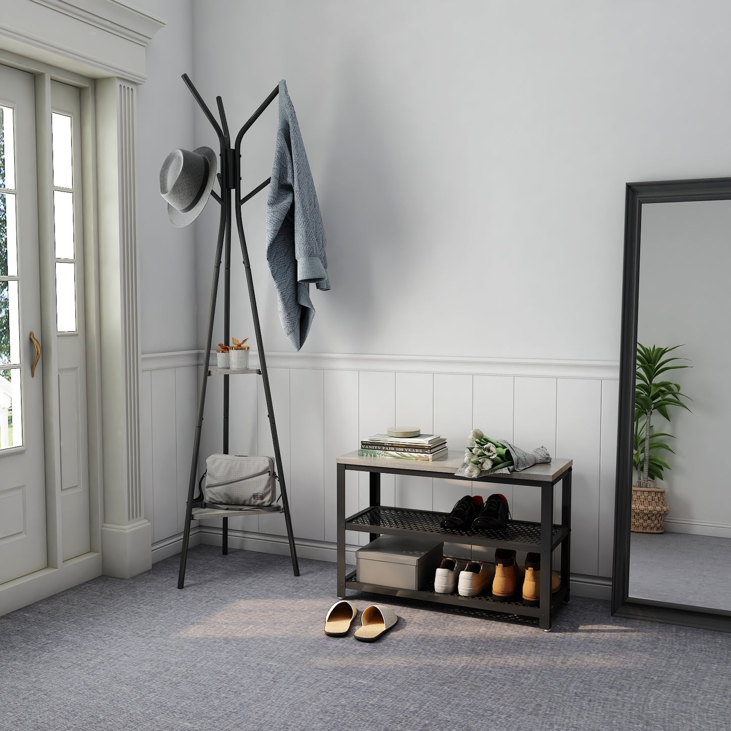 Hall Tree Triangle Design, Matte Coating