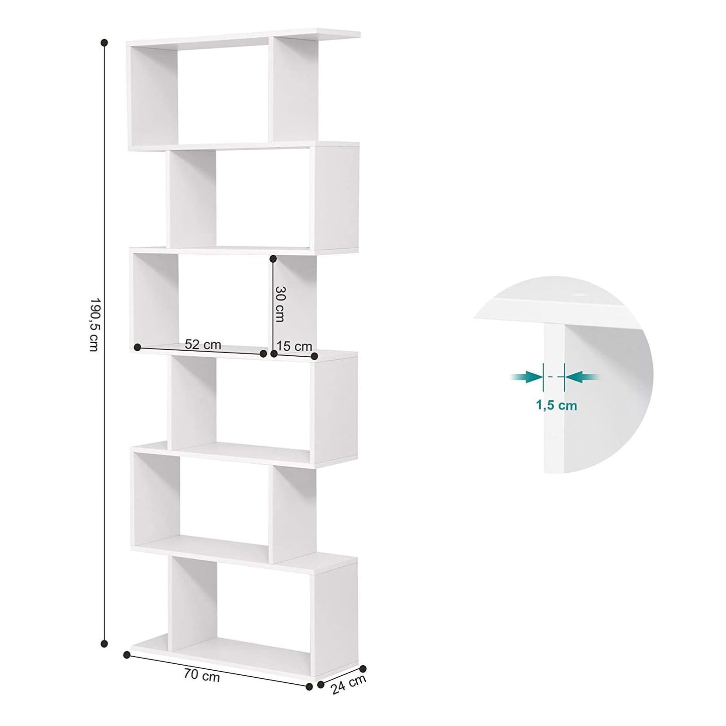 Modern Bookcase, Stacked and Multilayer Structure