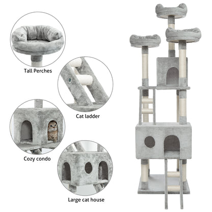 Cat Scratching Tree, Large Size, with Ladders and Looking Platforms