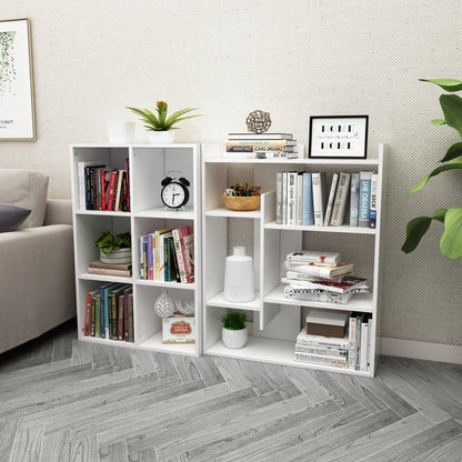 Bookshelf, Bookcase with 4-Tier Display Shelves Modern Wooden